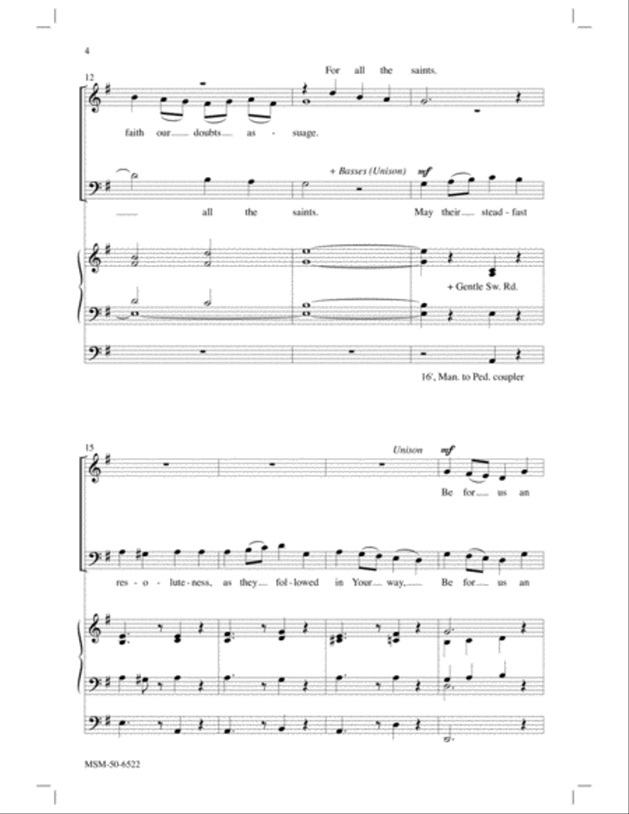God of Past, Who By Your Spirit 4-Part scores gallery preview page 4