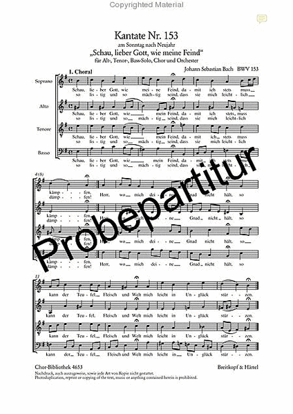 Cantata BWV 153 Schau, lieber Gott, wie meine Feind