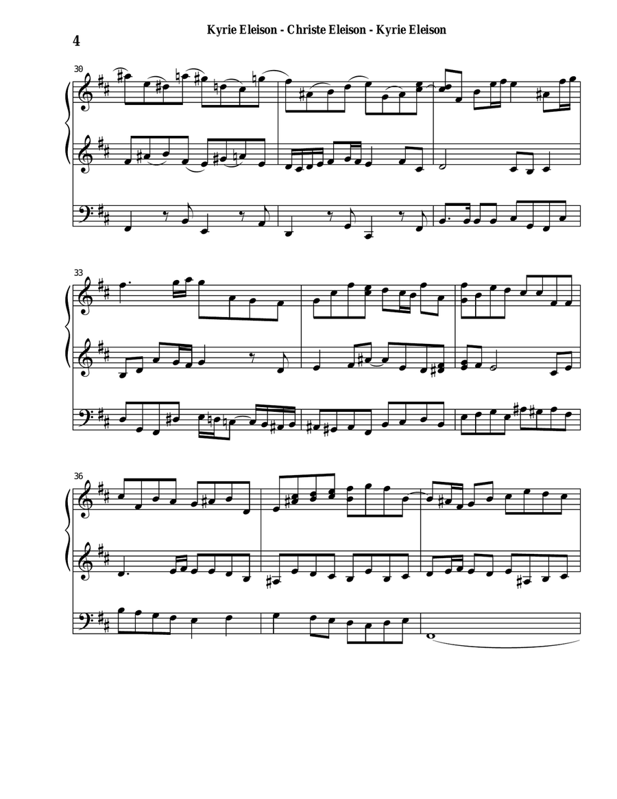 MASS in b-minor, BWV 232 MASS in b-minor, BWV 232 Organ Solo scores gallery preview page 4