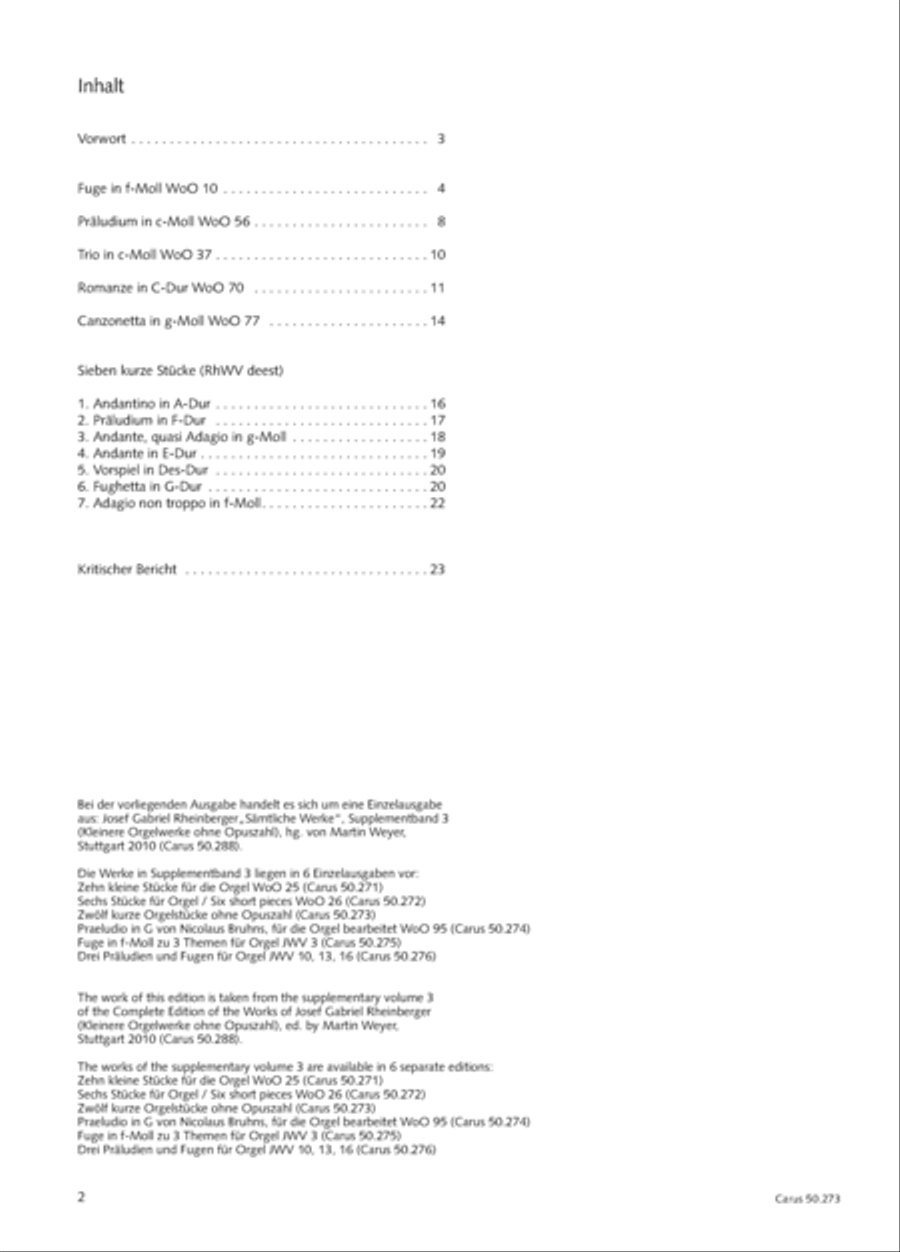 Twelve short organ works without opus numbers Organ scores gallery preview page 3