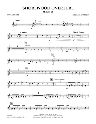 Shorewood Overture (for Multi-level Combined Bands) - Bb Clarinet 2 (Level 2)