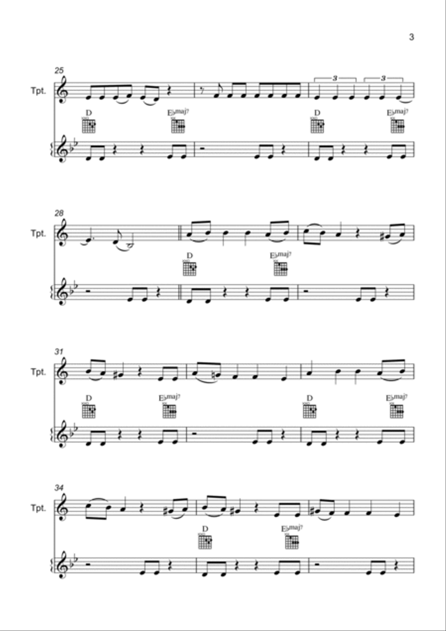 Unholy B-Flat Trumpet scores gallery preview page 3