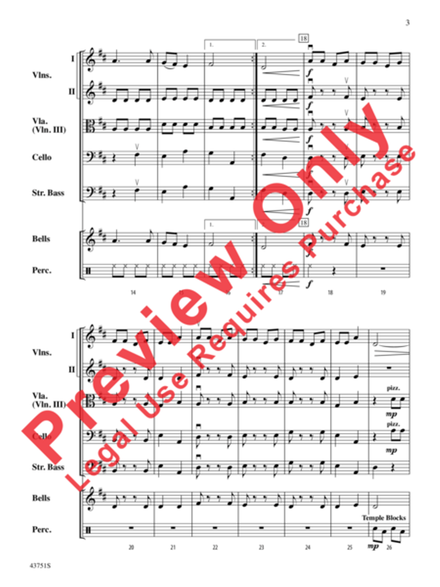 Sleigh Song Sleigh Song String Orchestra scores gallery preview page 4