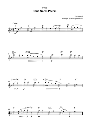 Dona Nobis Pacem - for oboe (with chords)