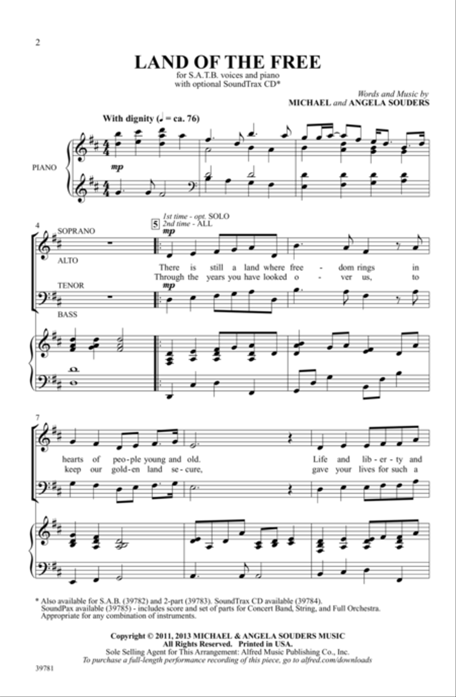 Land of the Free - SoundTrax CD (CD only) Choir scores gallery preview page 2