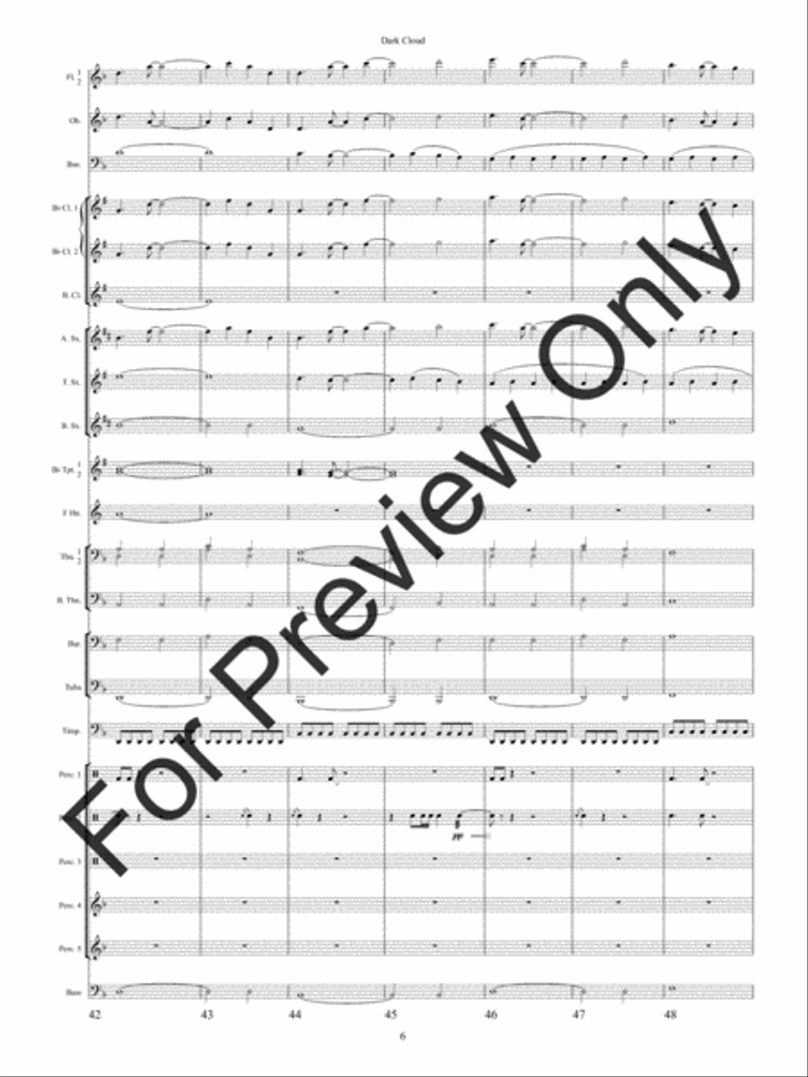 Dark Cloud Concert Band scores gallery preview page 9