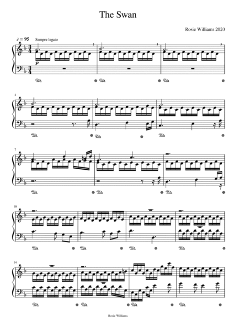 The Swan Piano Solo scores gallery preview page 2