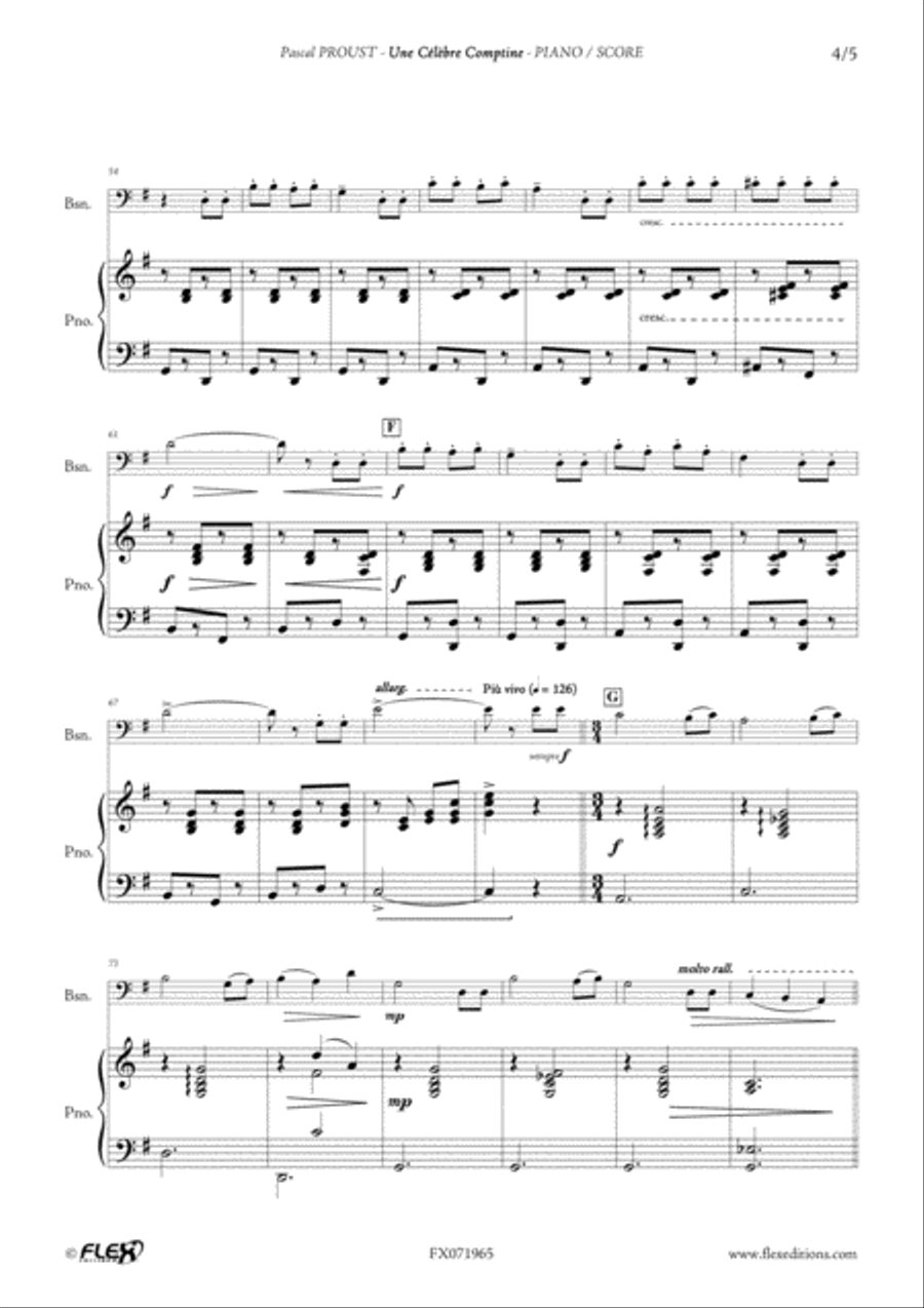 Celebre Comptine Bassoon scores gallery preview page 4