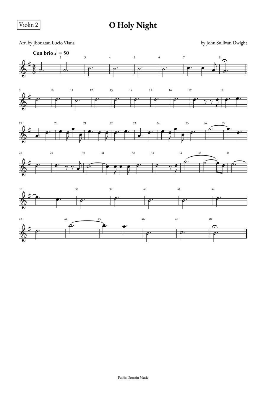 O Holy Night String Quintet scores gallery preview page 6