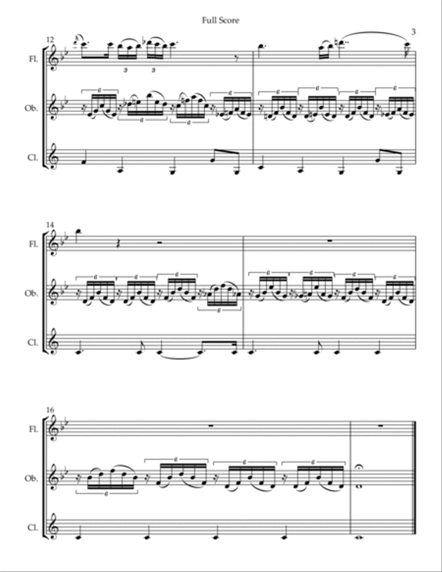 Ave Maria (Franz Schubert) for Woodwind Trio Woodwind Trio scores gallery preview page 3
