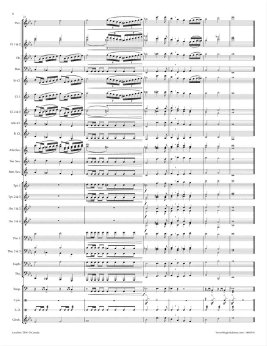 O Canada Concert Band scores gallery preview page 6