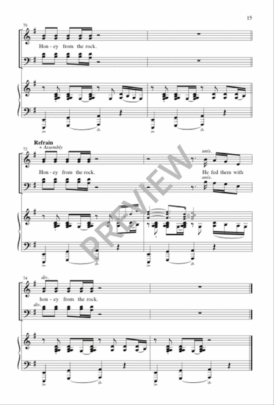 Honey from the Rock - Volume 1 4-Part scores gallery preview page 16
