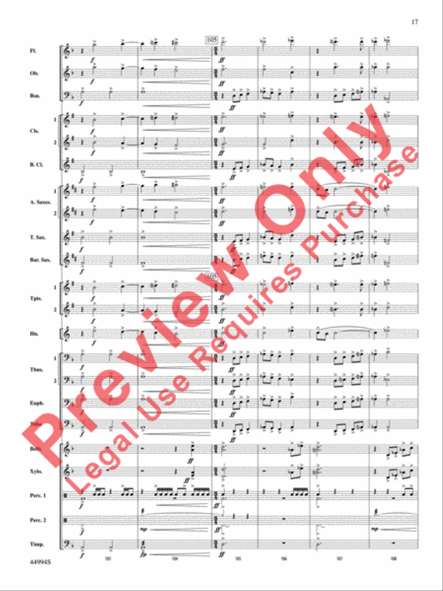 In tantum lux Concert Band scores gallery preview page 18