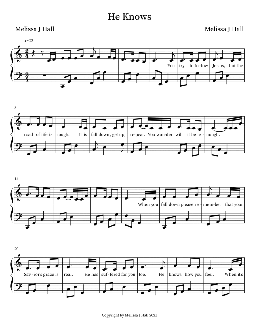 He Knows Voice scores gallery preview page 1
