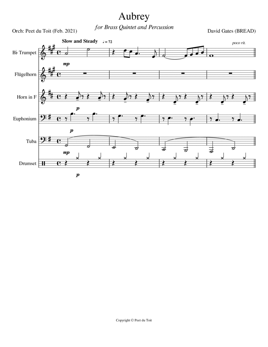 Aubrey Small Ensemble scores gallery preview page 1