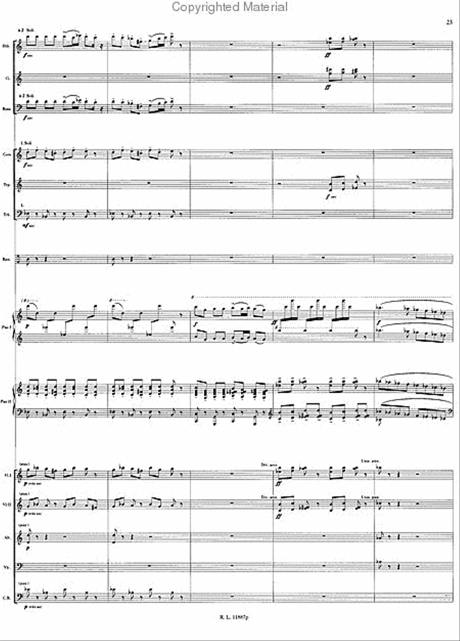 Concerto in D Minor for 2 Pianos and Orchestra Orchestra scores gallery preview page 3