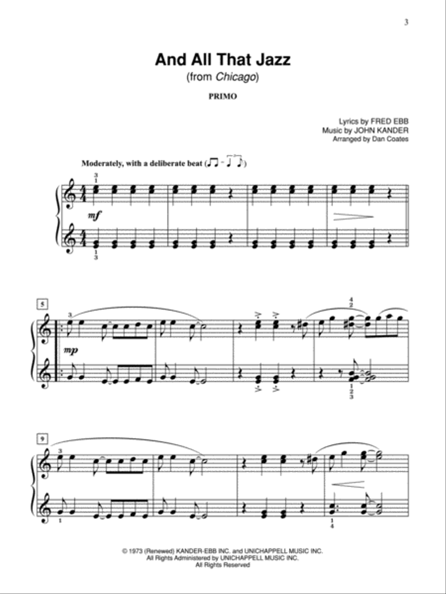 Dan Coates Popular Piano Library -- Duets from Broadway Small Ensemble scores gallery preview page 4