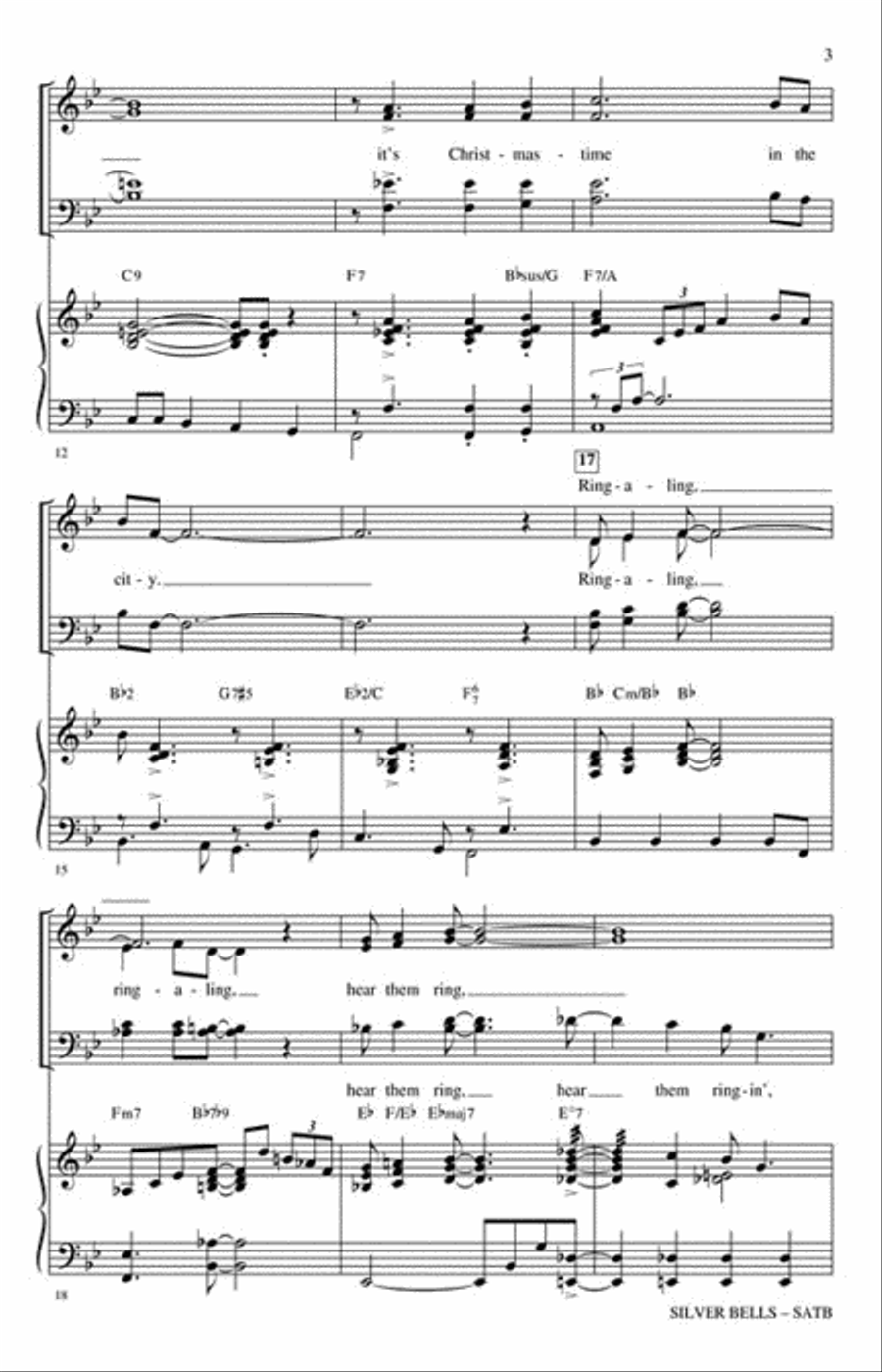 Silver Bells Silver Bells 4-Part scores gallery preview page 3