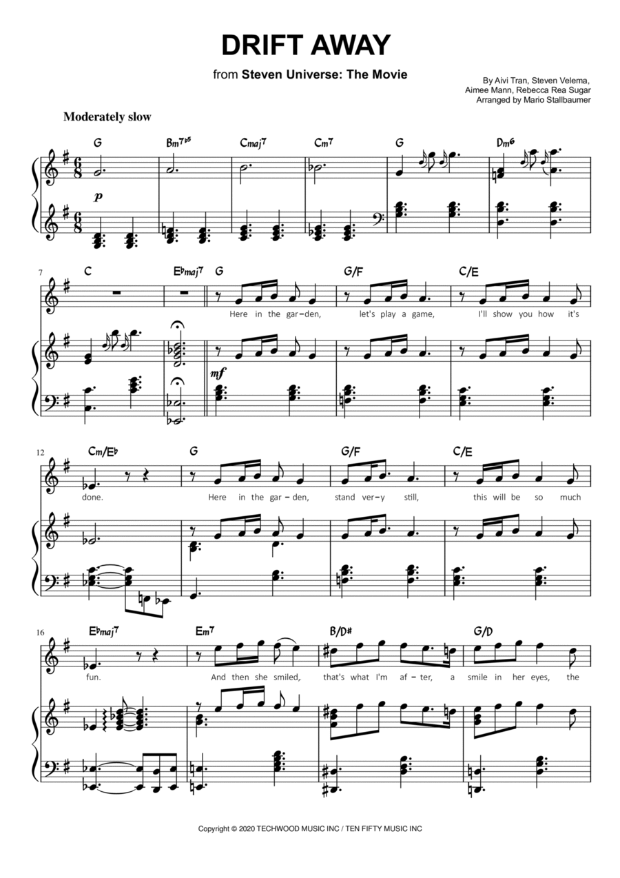 Drift Away Voice scores gallery preview page 1