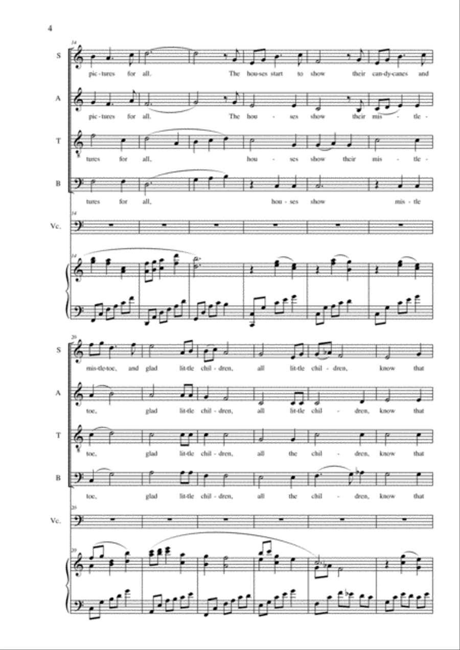 Snowflakes and Starlight 4-Part scores gallery preview page 4