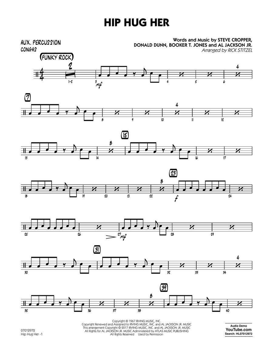 Hip Hug Her - Aux Percussion Jazz Ensemble scores gallery preview page 1