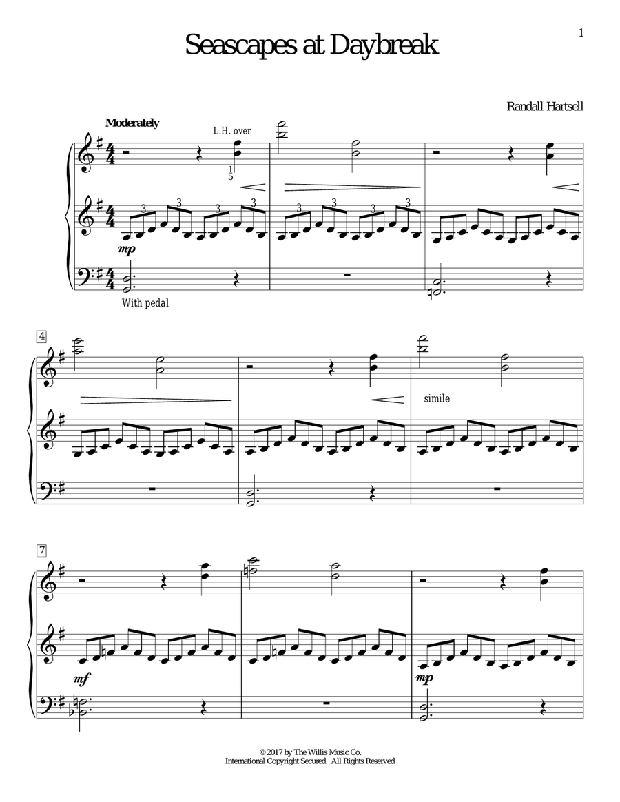 Seascapes At Daybreak Piano Method scores gallery preview page 1