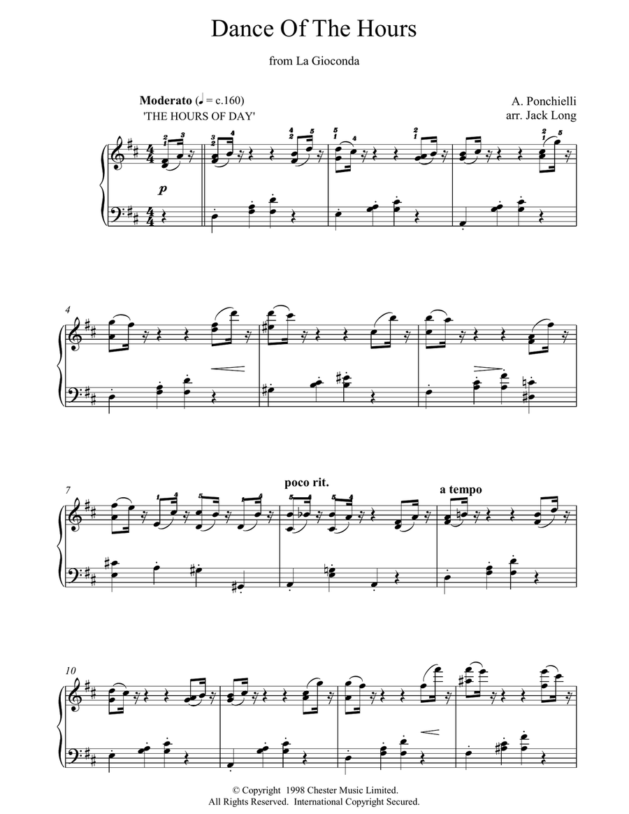 Dance Of The Hours Dance Of The Hours Piano Solo scores gallery preview page 1