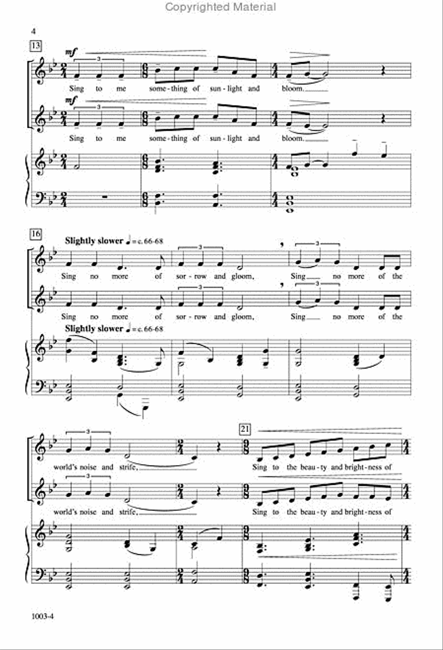 Sing to Me - SA Octavo Sing to Me - SA Octavo SA scores gallery preview page 3
