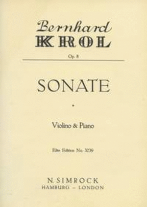 Book cover for Sonata op. 8