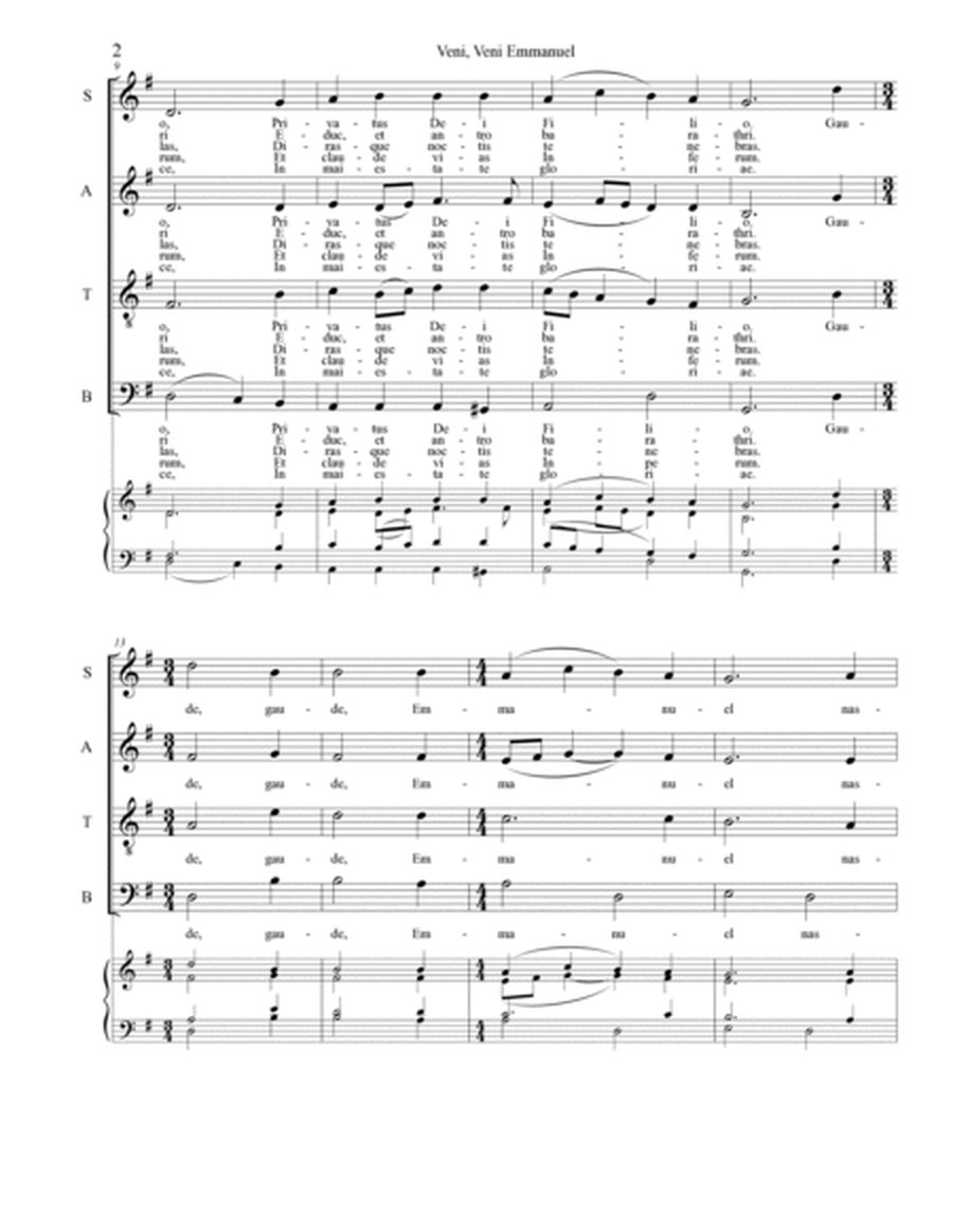 Veni, Veni, Emmanuel (for SATB choir, a cappella)