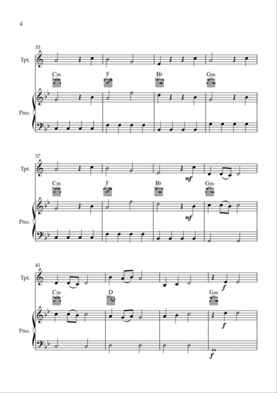 Flowers B-Flat Trumpet scores gallery preview page 4