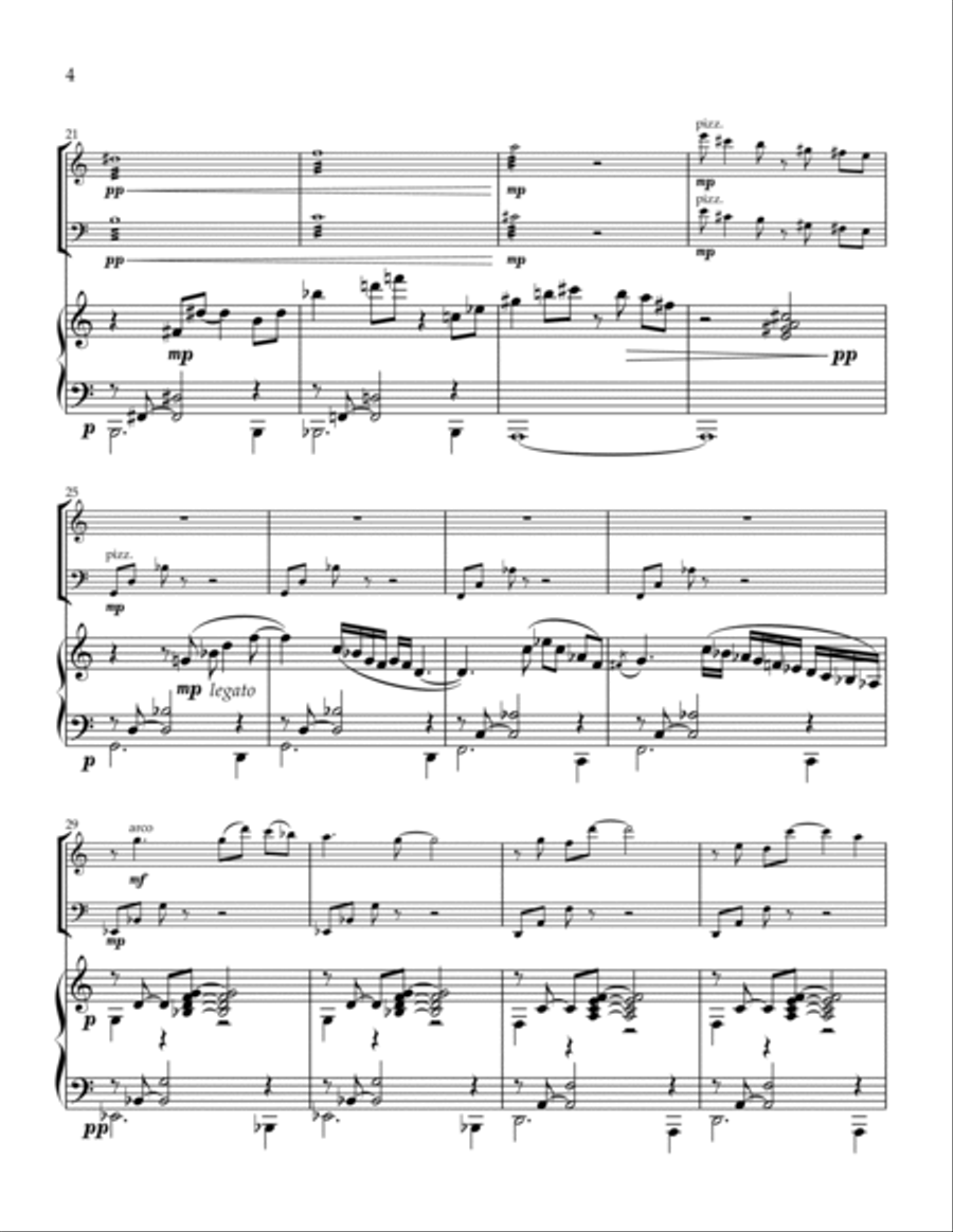 Excursion No. 7: Peaceful for Violin, Cello and Piano Piano Trio scores gallery preview page 4