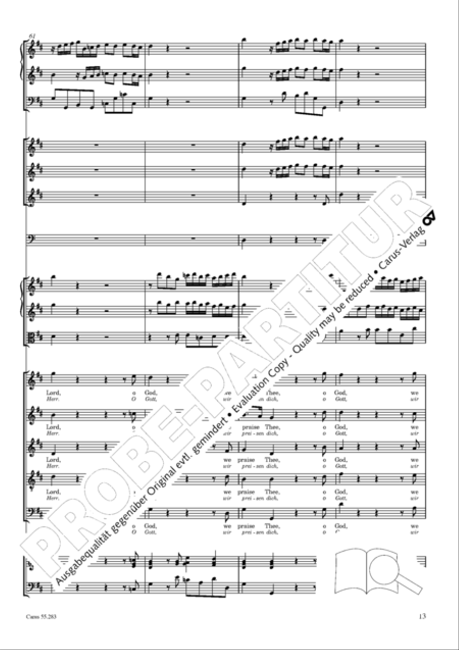 Te Deum for the Victory of Dettingen SSATB scores gallery preview page 30