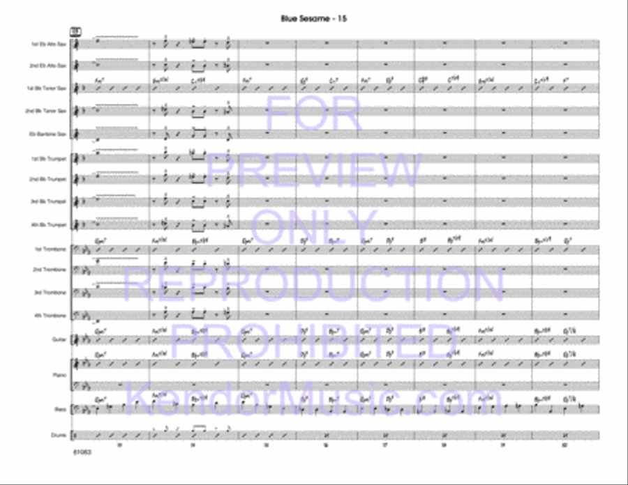 Blue Sesame Blue Sesame Jazz Ensemble scores gallery preview page 16