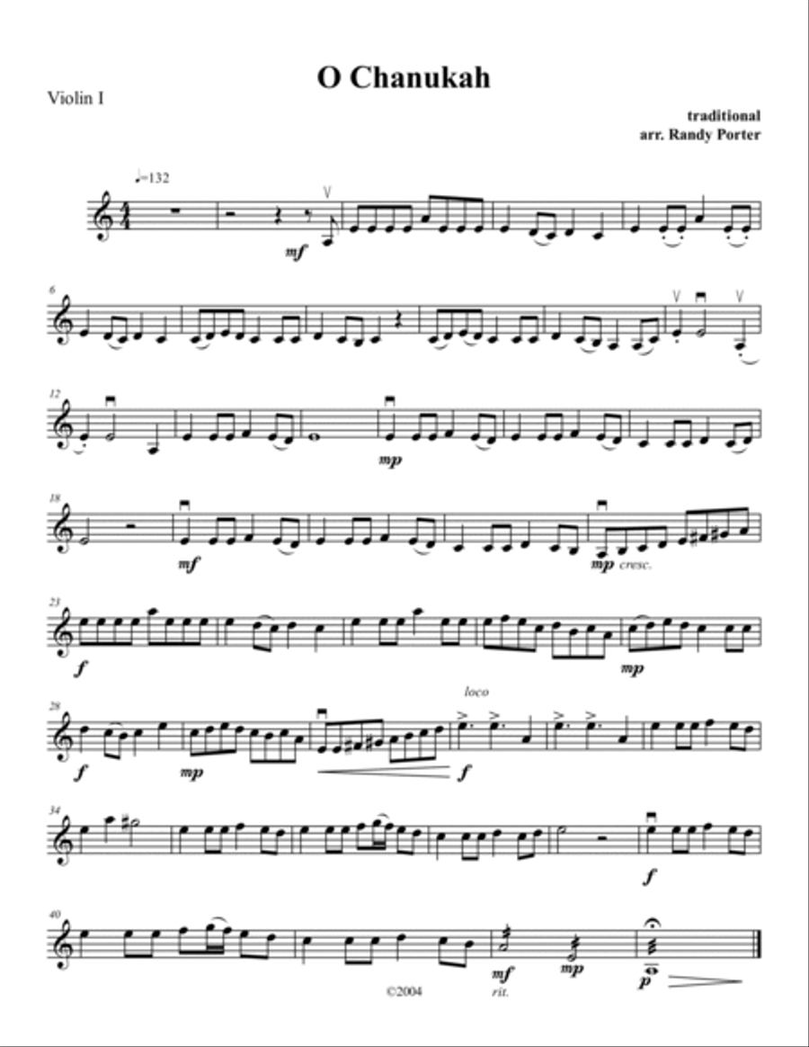 O Chanukah O Chanukah String Quartet scores gallery preview page 5