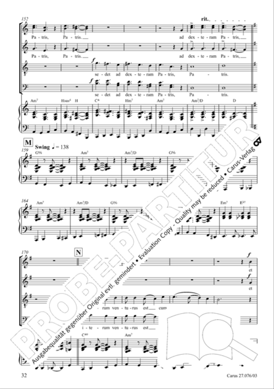 Missa in tempore incerto 4-Part scores gallery preview page 33