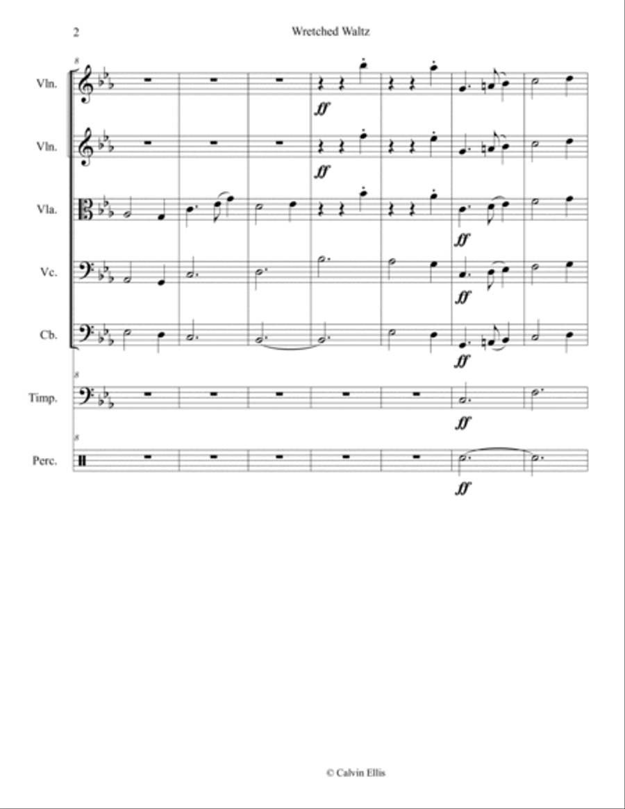 Wretched Waltz Wretched Waltz String Orchestra scores gallery preview page 2