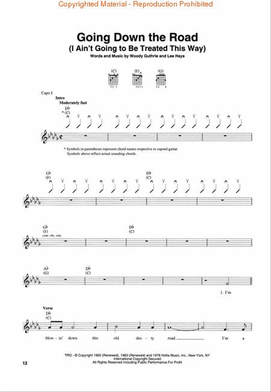Best of Woody Guthrie Acoustic Guitar scores gallery preview page 3