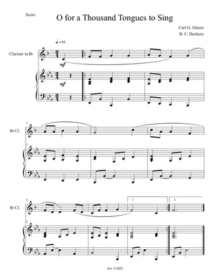 O For a Thousand Tongues to Sing (Clarinet Solo with Piano Accompaniment)