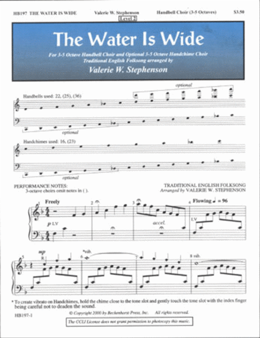 The Water Is Wide - Stephenson 5-Octaves scores gallery preview page 1