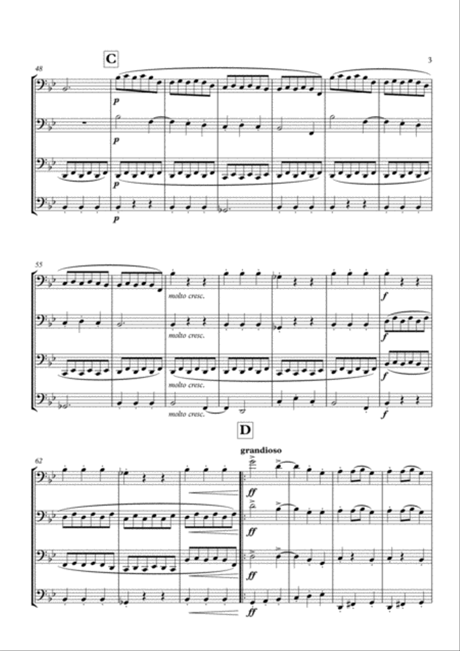 Slavonic Dance No. 8 in G Minor arranged for Bassoon Quartet Woodwind Quartet scores gallery preview page 5