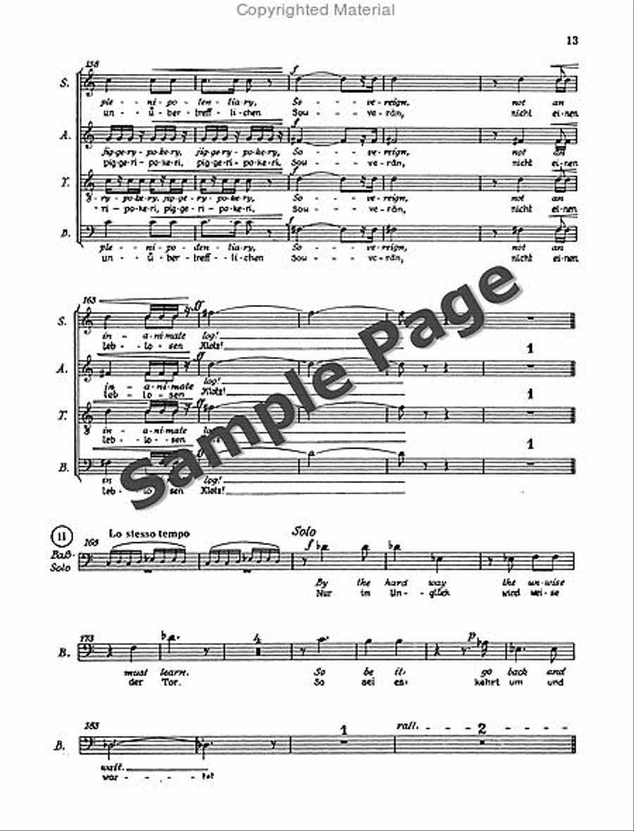 Henze Moralities(1967) Chor.score 4-Part scores gallery preview page 16