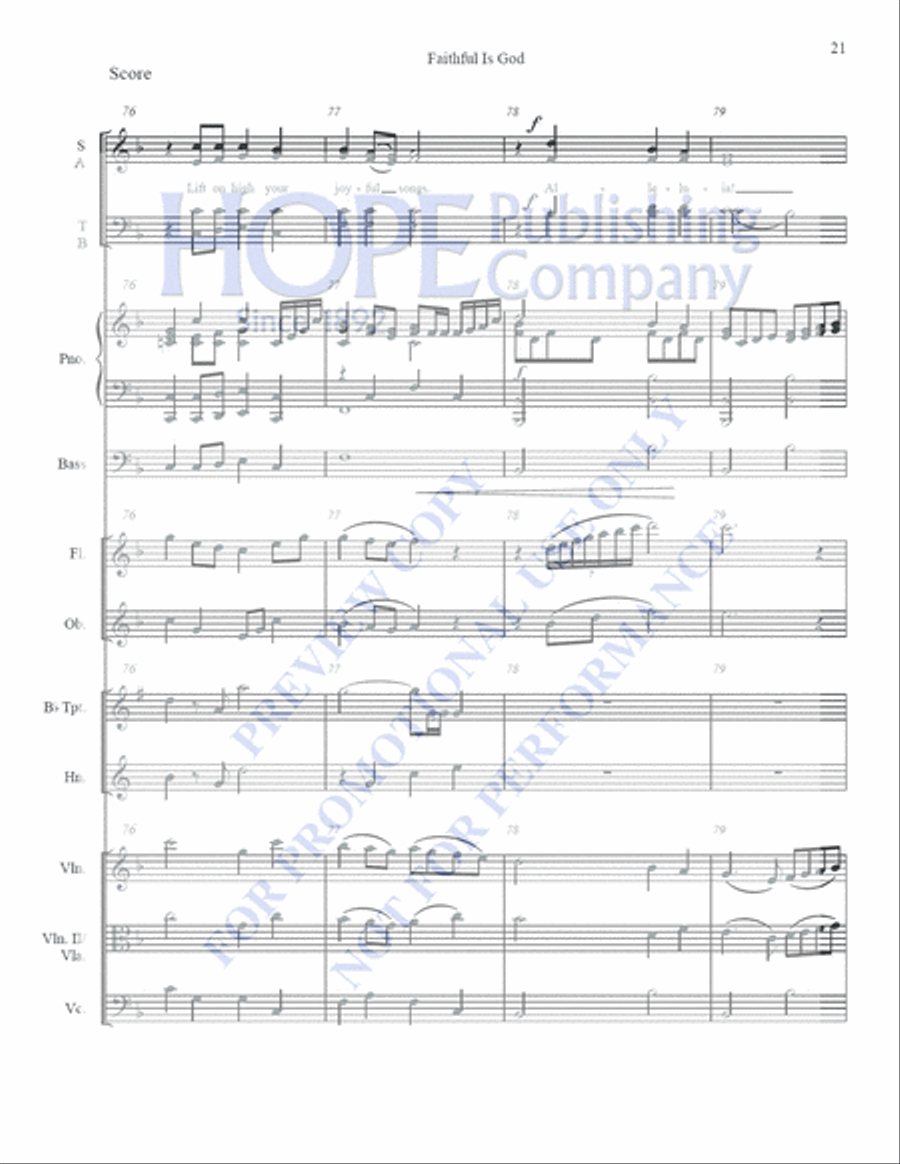 Faithful Is God Faithful Is God Choir scores gallery preview page 21