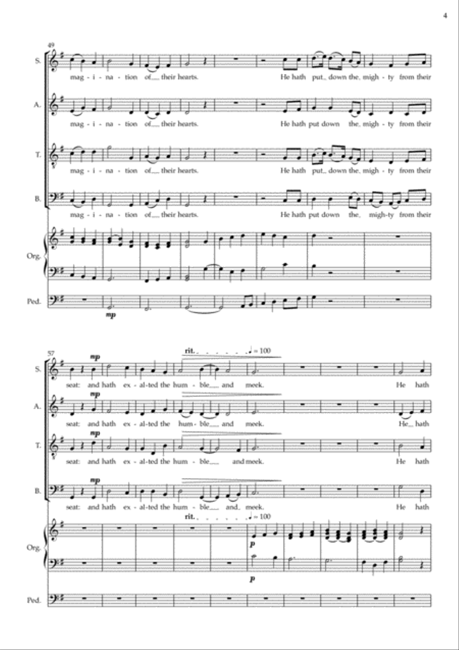 Magnificat and Nunc Dimittis - The St. Mark's Service 4-Part scores gallery preview page 5