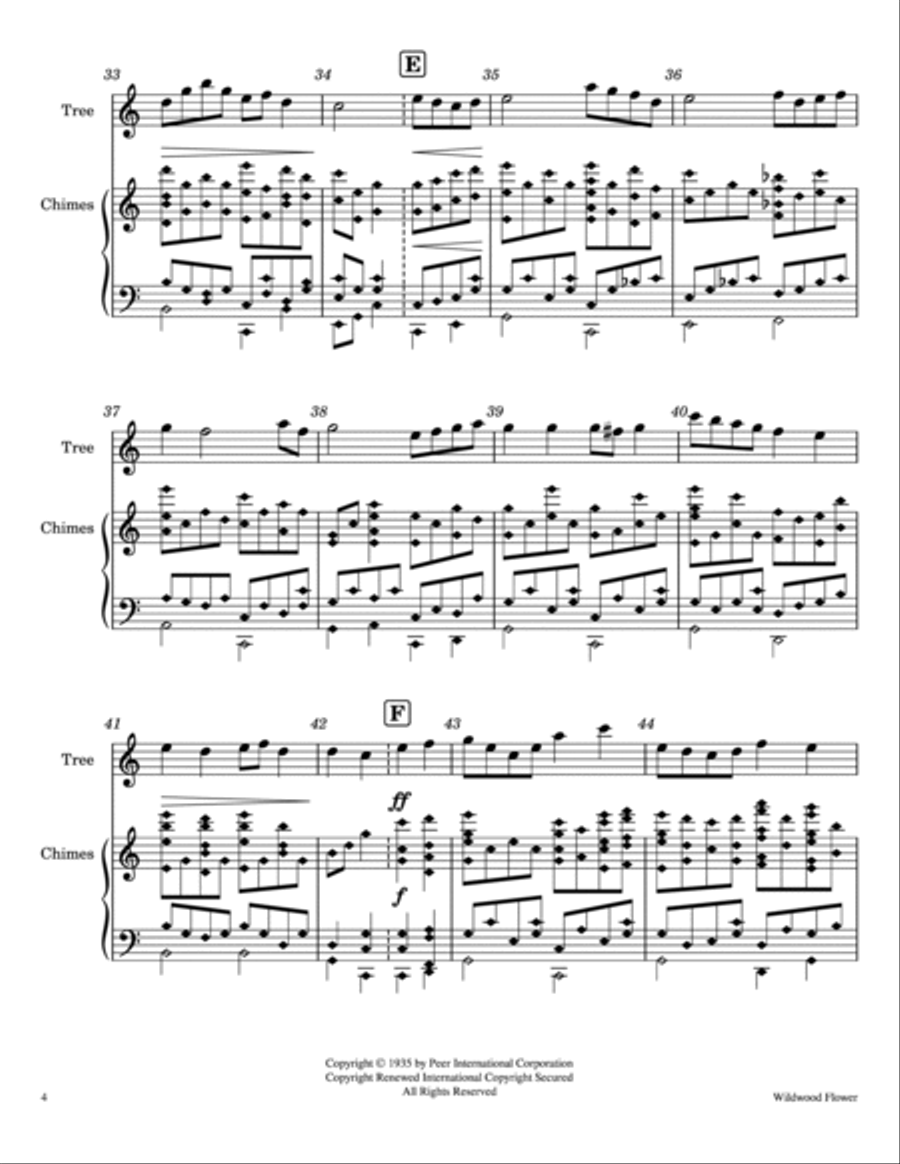Wildwood Flower Wildwood Flower Handbell Choir scores gallery preview page 4