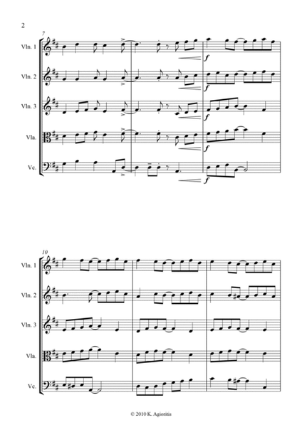 Ding Dong Merrily on High - Jazz Carol for String Quartet image number null