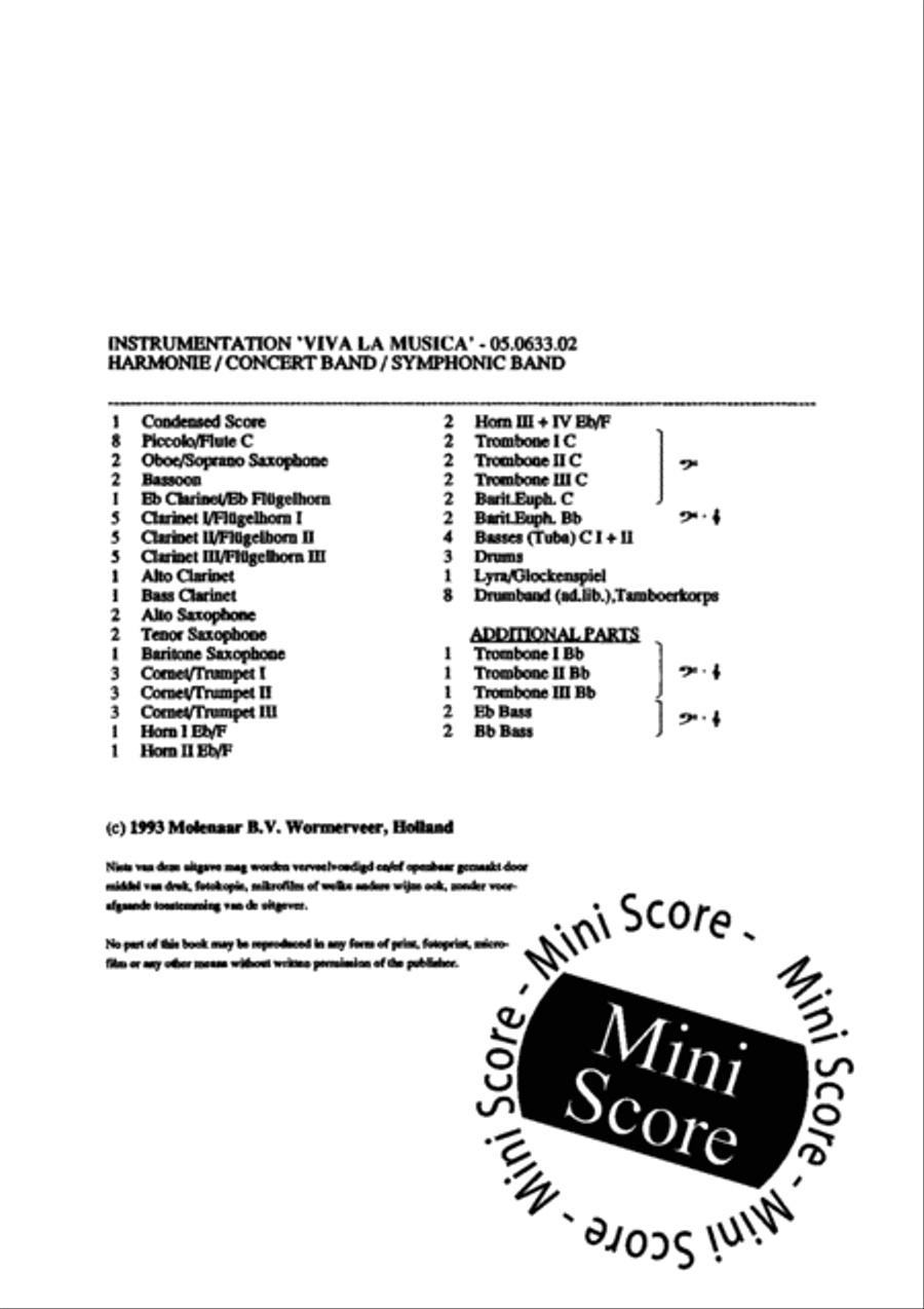 Viva la Musica Viva la Musica Fanfare Band scores gallery preview page 5