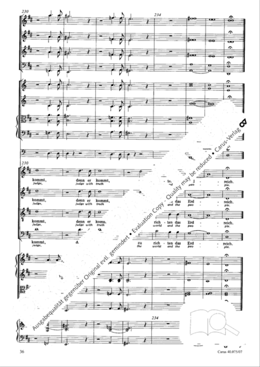 Psalm 98 (Der 98. Psalm) 4-Part scores gallery preview page 47
