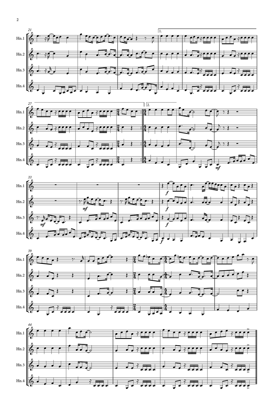 I Want You Back Brass Quartet scores gallery preview page 2