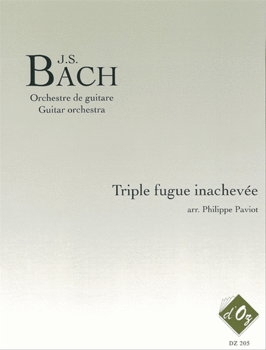 Triple fugue inachevée Guitar Ensemble scores gallery preview page 1